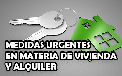 Medidas urgentes en materia de vivienda y alquiler